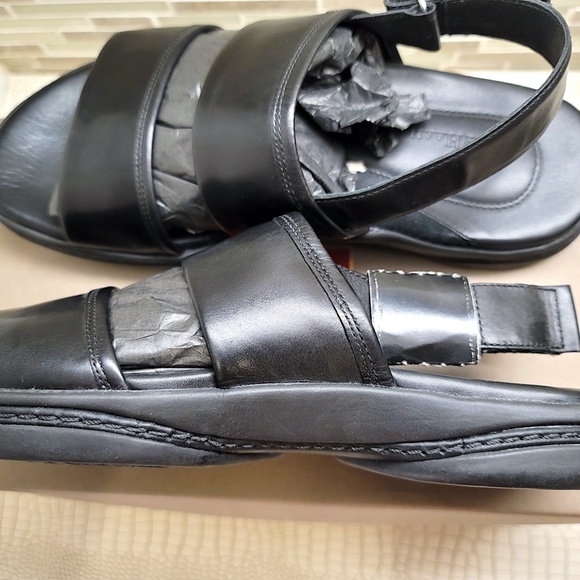 Cole Haan Crawford  Soft Black Leather Men\'s Dress Sandals (Great Value) main image 7